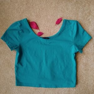 Talula Teal Blue Crop Top